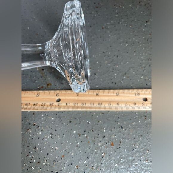 🔥❤️🔥 2 Crystal-like Geometric Design Glass Tapered Candlestick Holders EPC - Picture 9 of 9